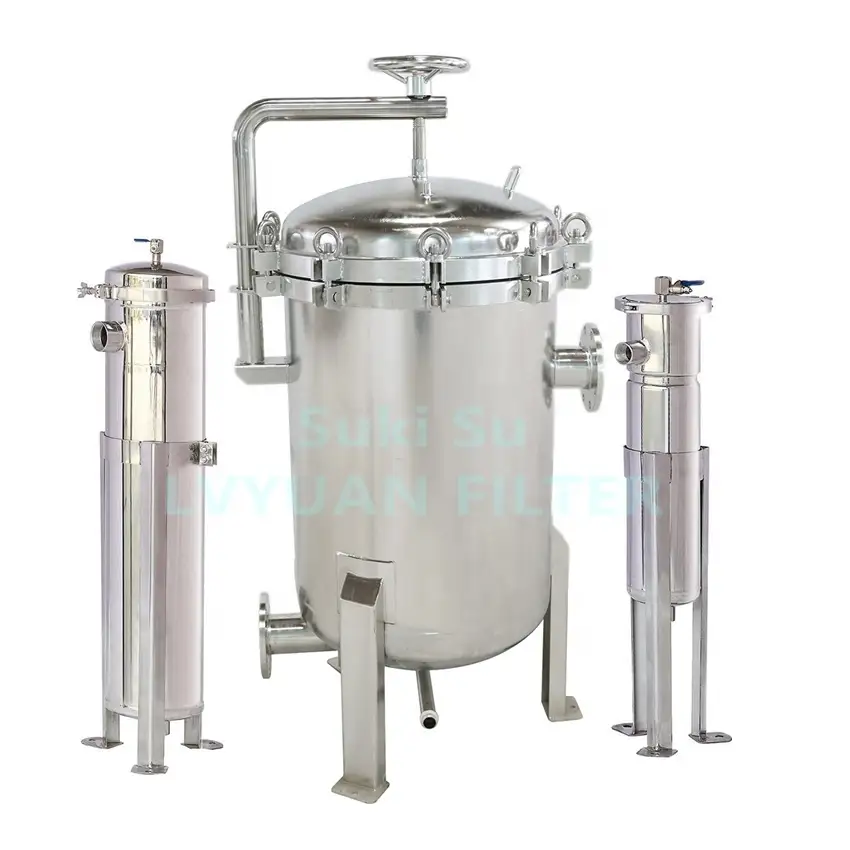 Industrial Water Liquid Filter Filtration Vessel Holder Stainless Steel bag filter housing for Juice beer wine milk oil vessels 1