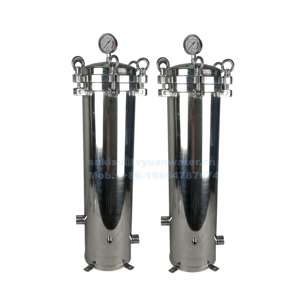 Cárter del filtro de cartucho de agua de acero inoxidable de alta presión para equipos de tratamiento de líquidos 1