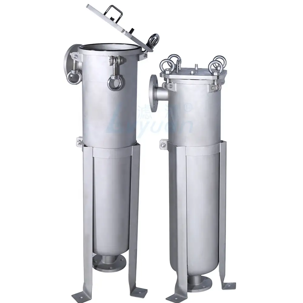 stainless steel bag filter with filter bag 7''*16'' or 7''*32'' for industrial beverage filtration 1