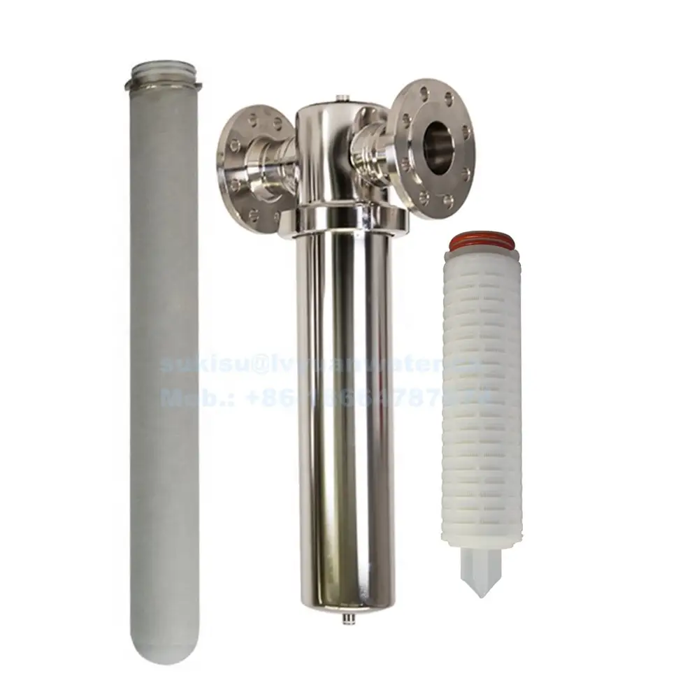 Flanschklemmen-Anpassung 0,2-Mikron-Filter-Drucklufttrockner-Filtergehäuse mit 2,5/5/10/20/30-Zoll-Kartusche 1