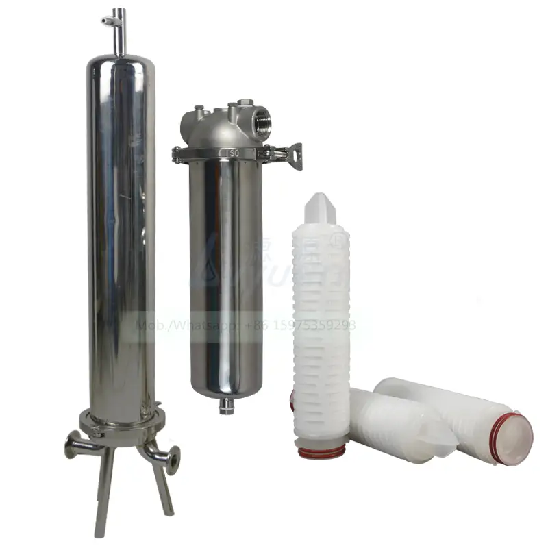 Sediment PP 1 microns water filter 20 inch stainless steel ss 304 316L cartridge filter housing for liquid water treatment 1