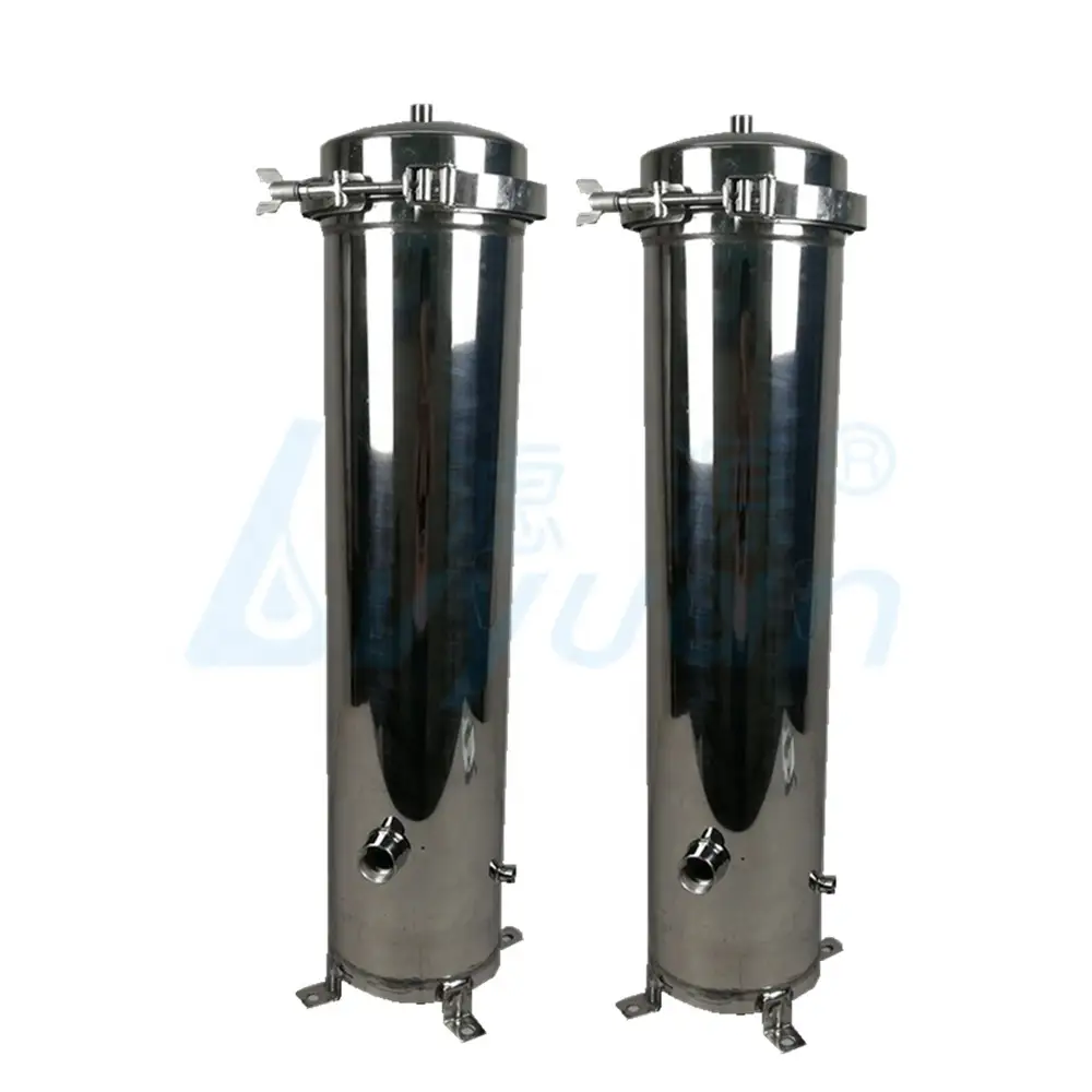 stainless steel filter cartridge housing for pre water treatment with 10 20 30 40 inch filter elements 3-7 cores. 1
