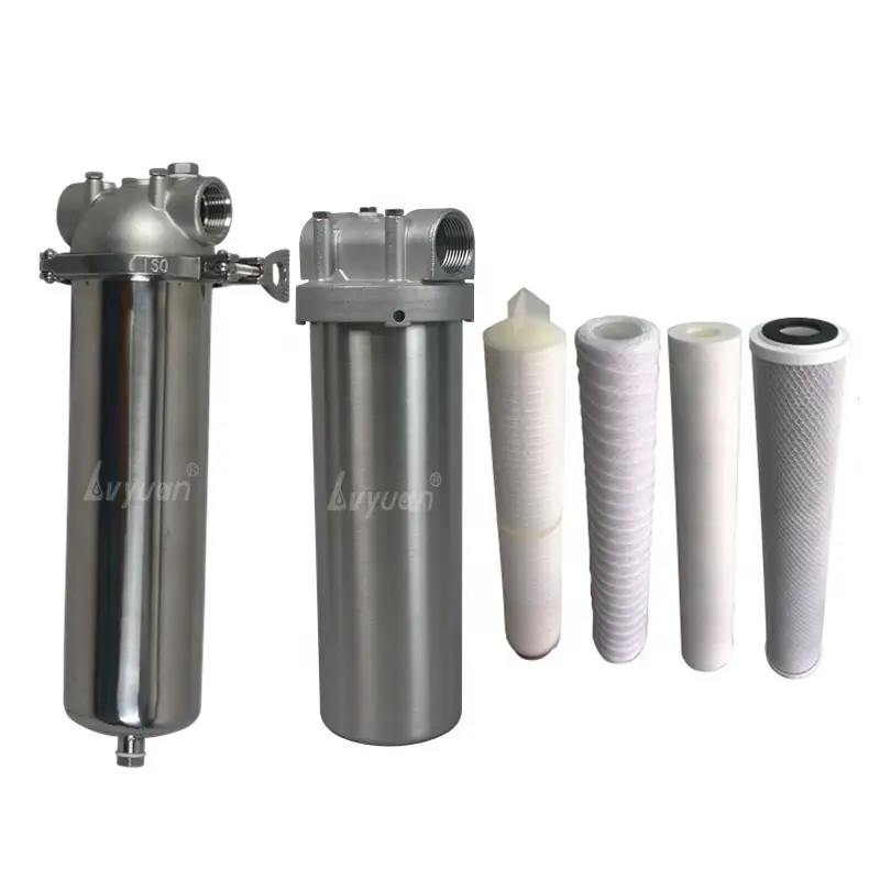 Filtro de carcasa de acero inoxidable de 10, 20 y 30 pulgadas para código DOE 0, 3, 7, soporte de cartucho de 8 micras 1