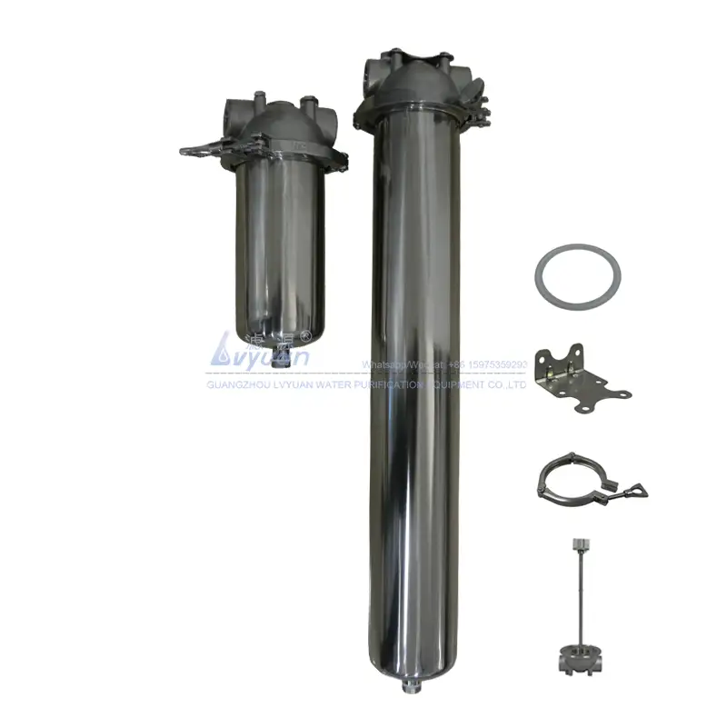 304 316L Stainless steel 10 20 30 40 inch single cartridge filter housing for oil liquid water filter 1