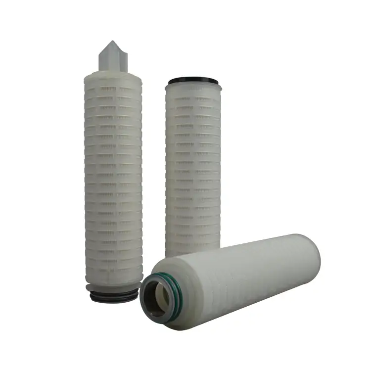 Polipropilen PP 10 20 30 40 RO su filtreleme sistemi için kıvrımlı filtre elemanı 5 mikron 1