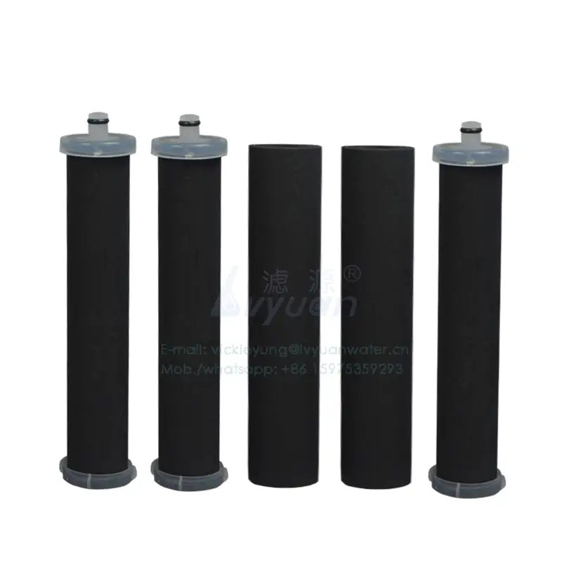 Repuestos para purificador de agua, cartucho de carbón activado en línea de 10 pulgadas y 5 micras para carcasa de filtración de agua líquida 1