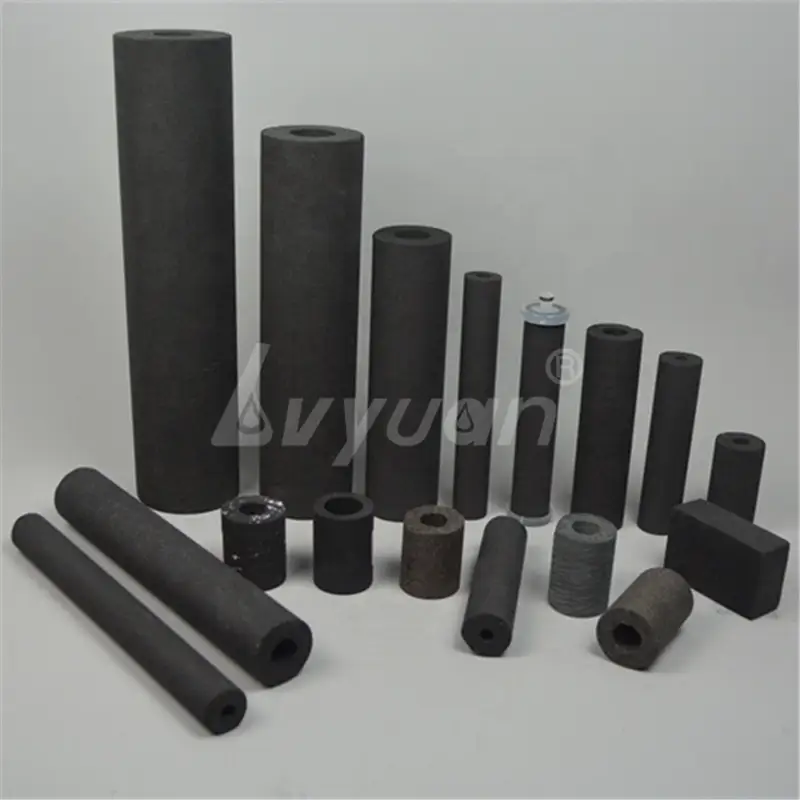 Cartucho de bloque de precio de filtro de fibra de carbono activado sinterizado con forma de personalización para agua potable 1