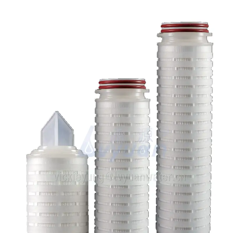 SS304 stainless steel filter housing filter 10 20 30 40 inch pp wine filter cartridge with pleated 0.2 0.45 1 microns membrane 1