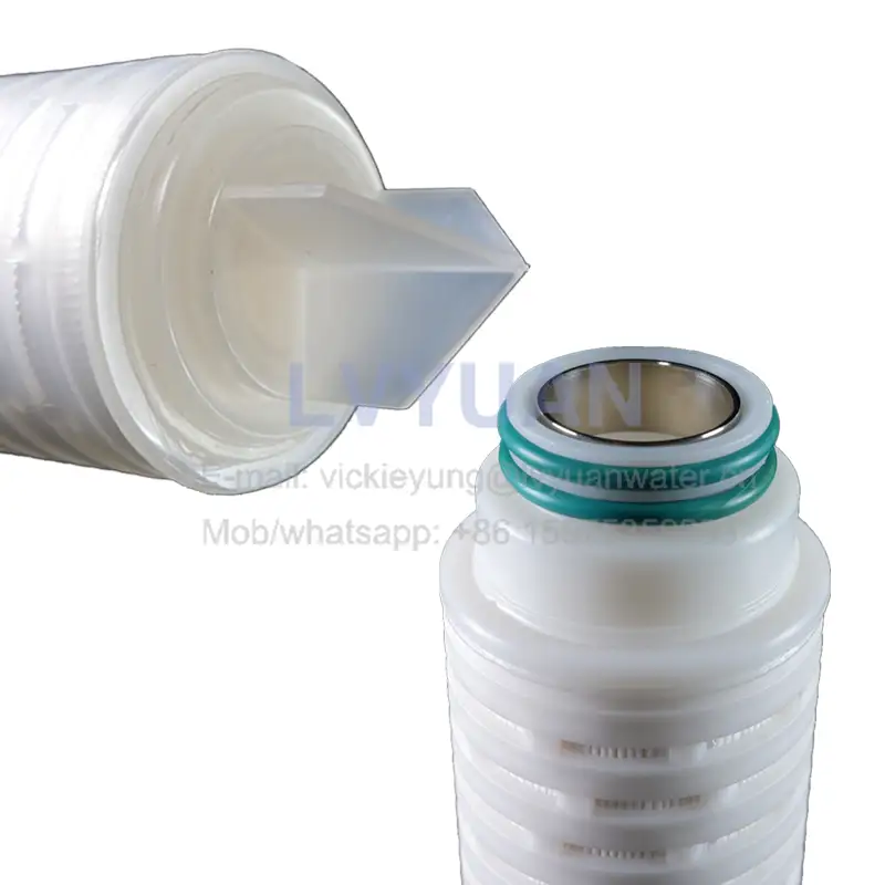 Cartucho de filtro plisado de agua con filtro de micrones plisado de membrana de PP/PTFE/PVDF/Nylon para reemplazo de planta de tratamiento de agua 1