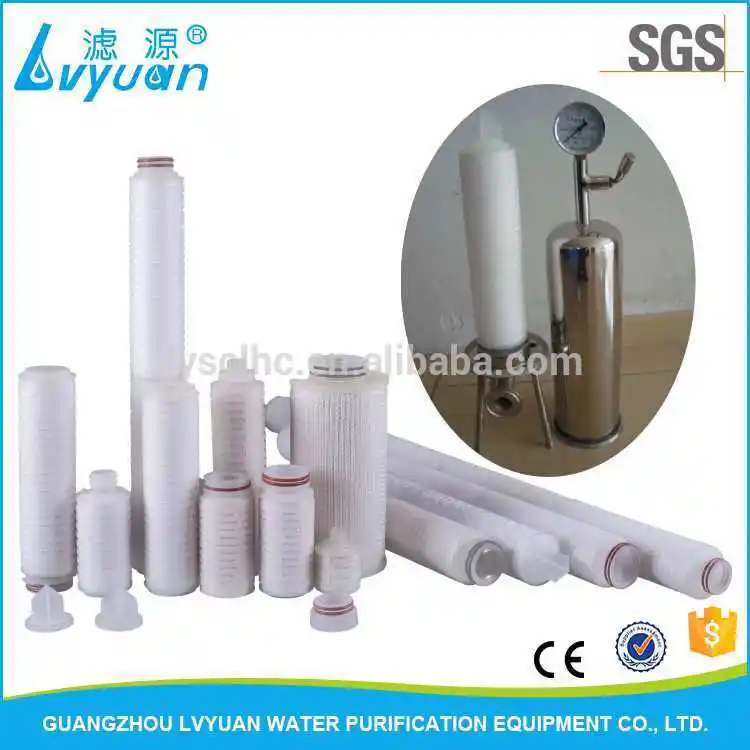 10 20 40 inch Sanitary inline filter housing cartridge with 226 222 Fin Polypropylene filter 1