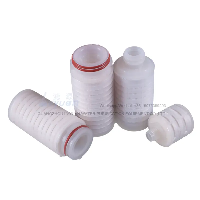 Best price Stainless steel 5 10 inch air pvdf pleated filter cartridge with 0.1 micron 1