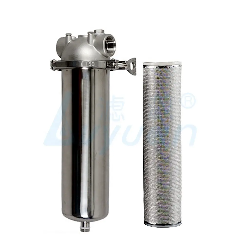 10 inch sintered porous metal mesh filter with stainless steel water filter housing 1