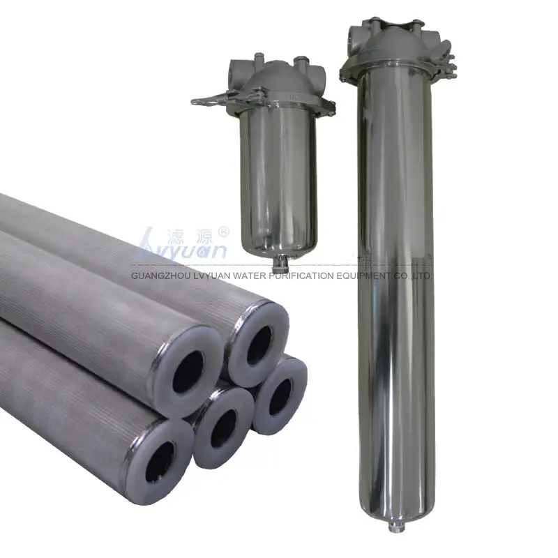 Industrial SS304 316L polished stainless steel 10 20 inch SS filter housing for 10 micron liquid filter 1