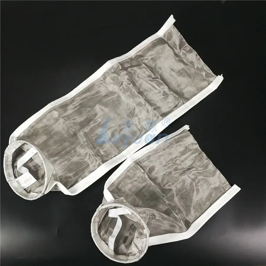 Guangzhou Fabrika 25 50 75 100 150 200 300 400 um Paslanmaz çelik 5 mikron tel örgü filtre torbası içecek yemeklik yağ için 1