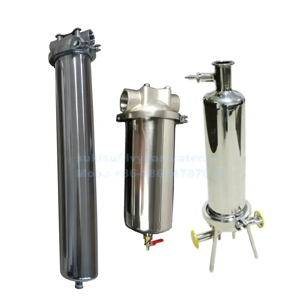 316L Stainless Steel Single Cartridge Filter Housing 20 Inch Code 7 8 0 1
