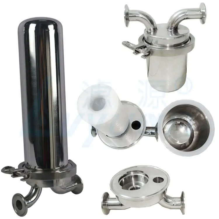 PTFE-Einzelkartuschenfilter, Sanitär-Linsenfiltergehäuse aus Edelstahl 304 316 für die Gas- und Flüssigkeitsfiltration 1