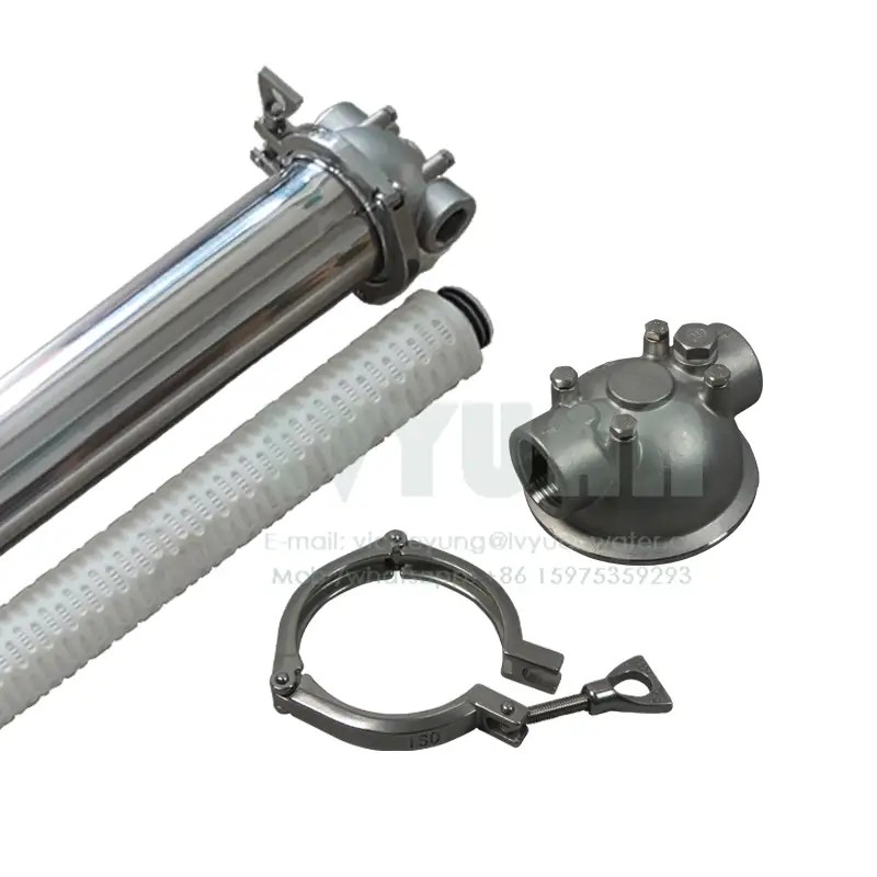 Micro industry 10 20 30 40 inch security filter bottle 304 316L SS liquid water housing for liquid/wine/beer filter filtration 1