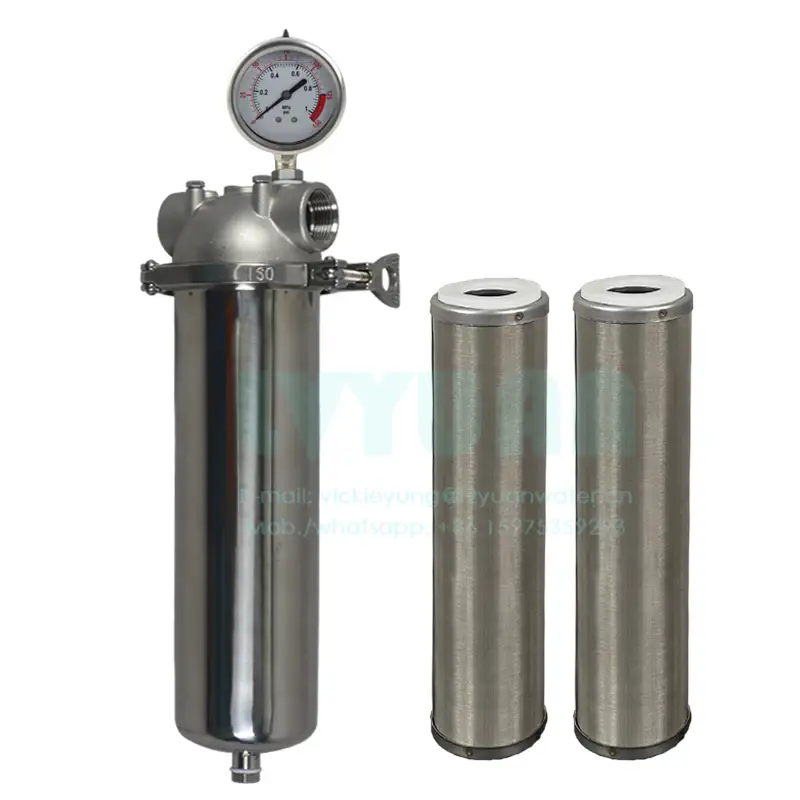High flow rate single stainless steel 10 20 30 40 inch beverage filter housing/liquid filter housing with micro cartridge filter 1