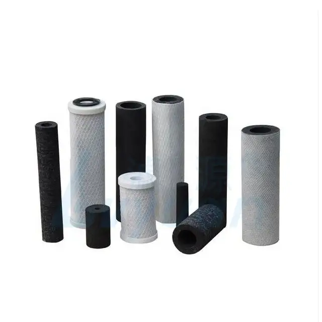 Großhandel Sinterkerzenfilter OEM Mikrometer gesinterter Kohleblock-Wasserfilter für Trinkwasserflaschen 1