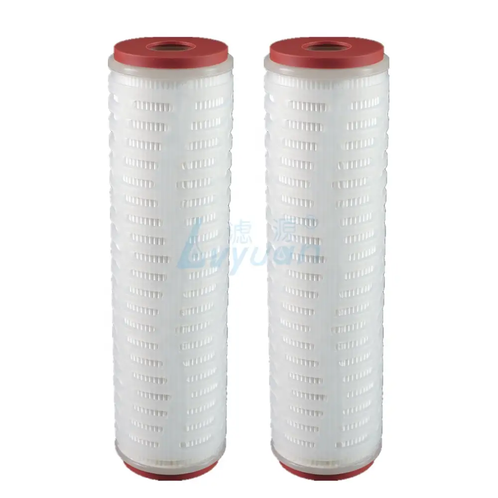 Filtros de agua plisados ​​pp 0,1 0,2 0,45 0,65 1 3 5 micrones para filtración de bebidas 1