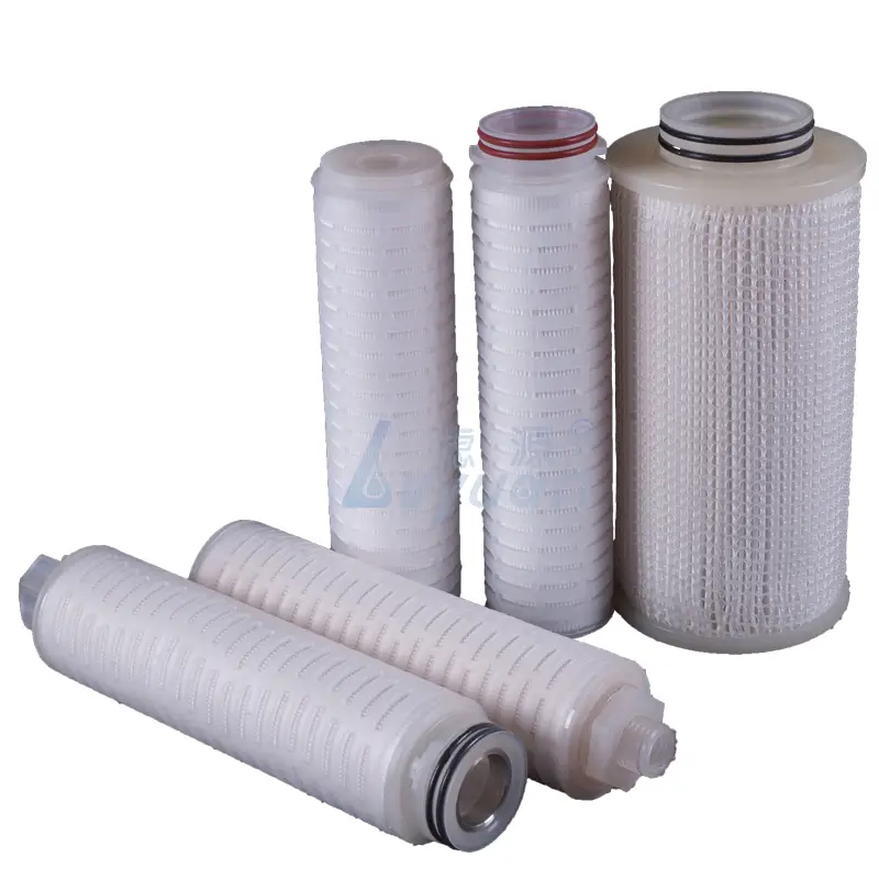 Cartucho de filtro de agua adaptador plisado PP de polipropileno de 10 pulgadas, 5, 10 micrones, 226, 222, con núcleo de plástico PP 1