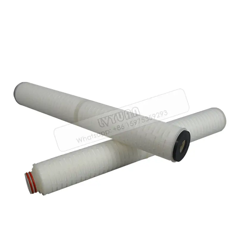 China manufacturer 5 10 inch pp micron pleated filter cartridge with 222 silicone end connector 1