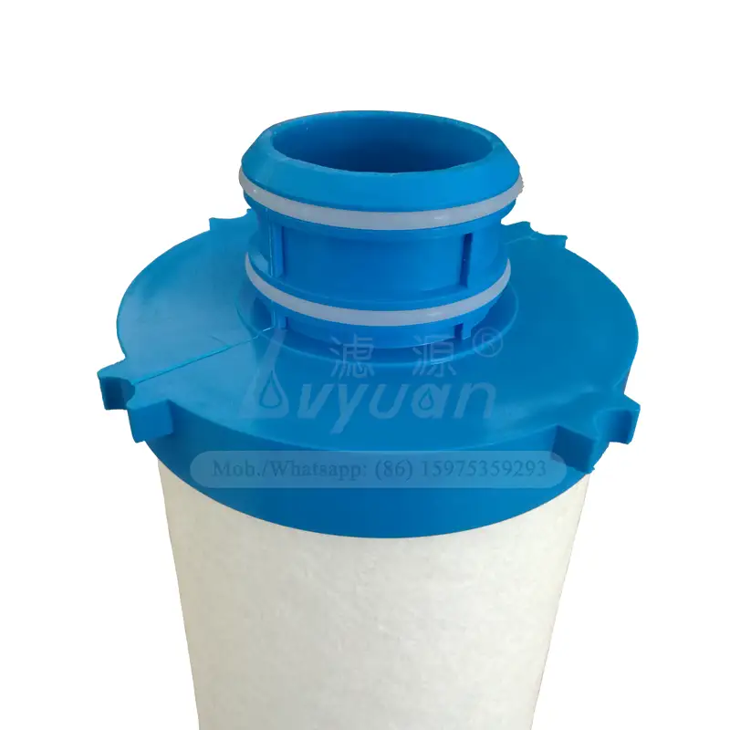 Filtro de agua de gran diámetro de 4,5x40 pulgadas, cartucho de filtro plisado/soplado, filtro de polipropileno con código de conector de plástico 1