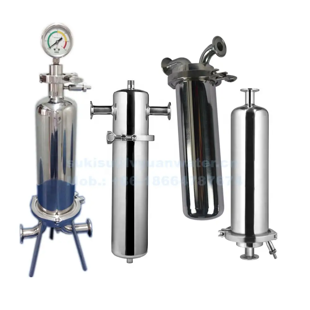 Tubo sanitario estéril personalizado, filtro Triclamp, carcasa de cartucho único/recipiente para tratamiento de purificación de líquidos/gases 1