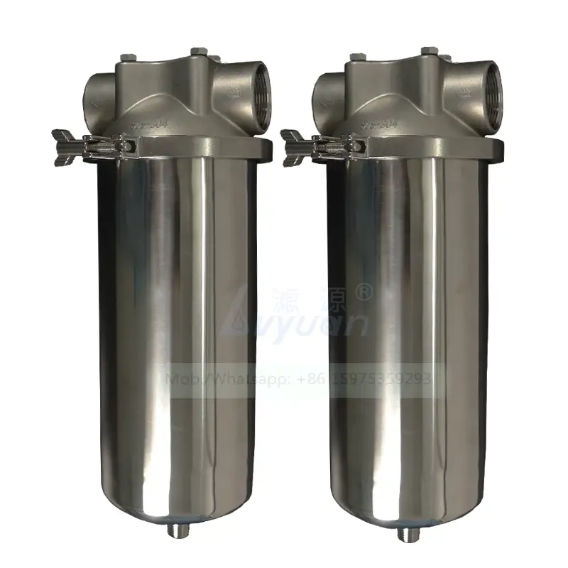 SS304 10/20/30/40 Inch Stainless Steel Cartridge Filter Housing With Microporous Membrane Water Filter 50 Micron 1