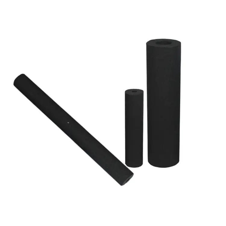 Cylinder tube design 10 microns fined coconut shell carbon sinter carbon block filter for pure drinking water filter 1