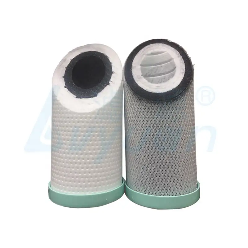 Filtro de carbón industrial de 10 y 20 pulgadas, cartucho de filtro de fibra soplado por fusión de PP de carbón activado para tratamiento de agua 1