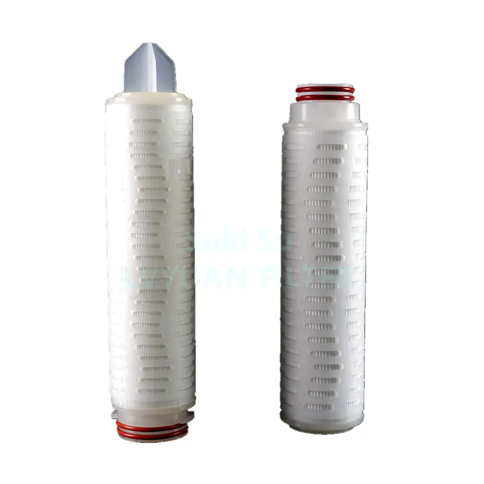 Milli-pore Filter 0.22 0.45 um micron membrane filter with N66 PES PTFE PVDF PP pleat water treatment filter cartridge 1