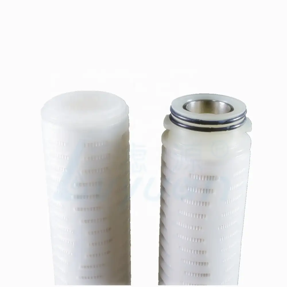 0,2 micrones 0.45um cartuchos de filtro plisados ​​de membrana de PTFE de 10 pulgadas para filtración de ventilación respiratoria 1