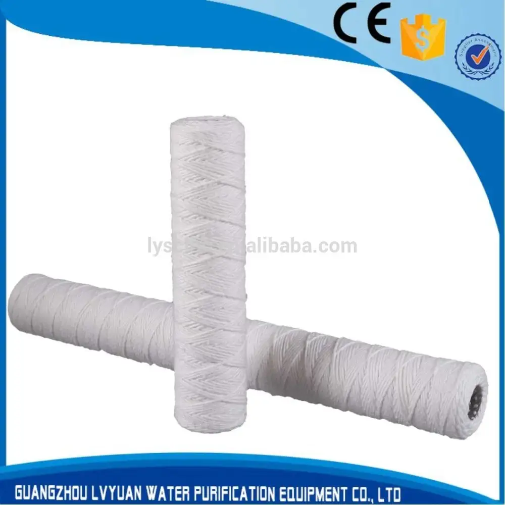 PP yarn / Glass fiber / Cotton string wound filter cartridge in water filters 1