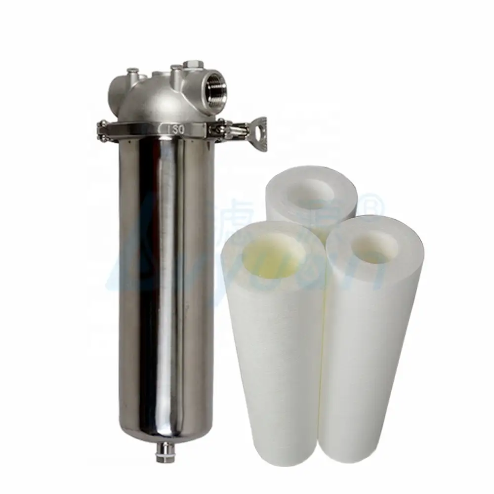 Cartucho de filtro de sedimentos pp para agua con carcasa de filtro de acero para sistemas de filtro de agua 1