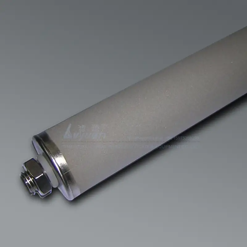 Filtro de membrana de titanio de alta porosidad de 0,22 micrones/cartucho de filtro sinterizado en polvo de titanio 1