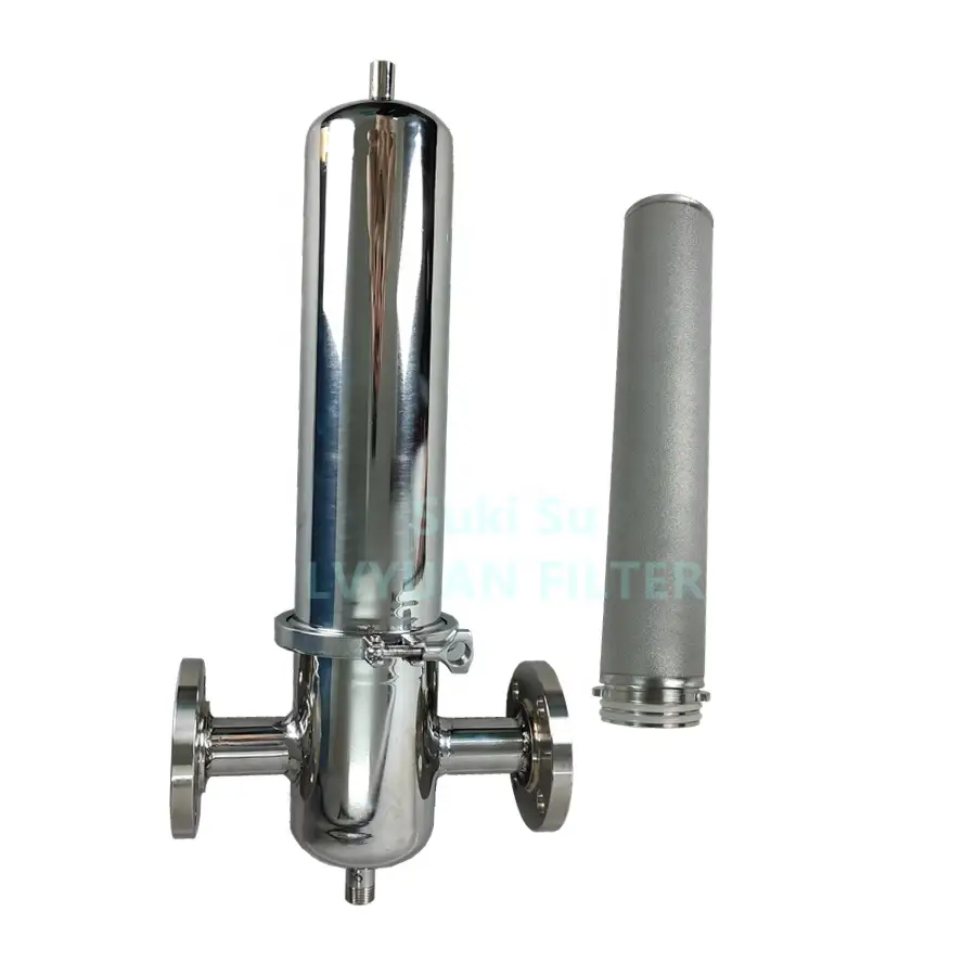 Kundenspezifischer 10- bis 20-Zoll-Edelstahl-Dampffilter mit Einzel- und Mehrfachkartusche für Luft-Gas-Wasserreiniger-Filtergehäuse 1