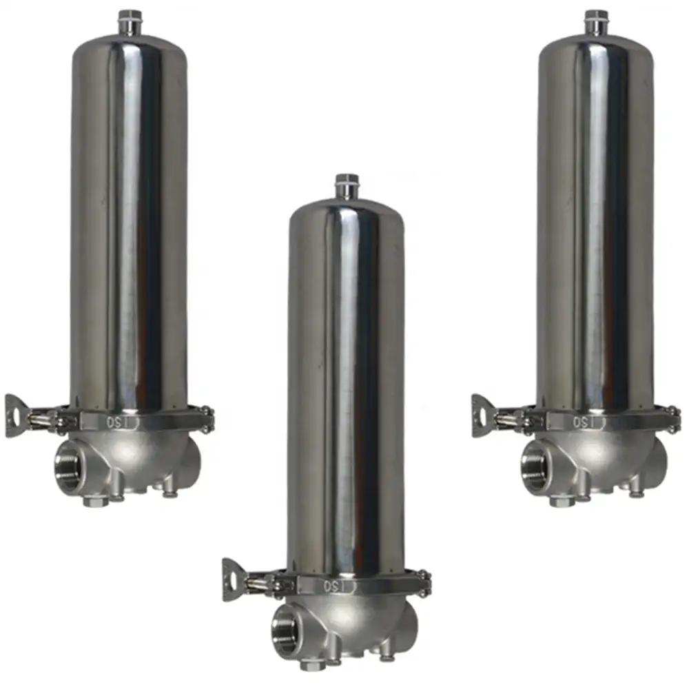 10 inch single cartridge filter housing pipe water filter/ stainless steel 304 316 filter housing for water filtration 1