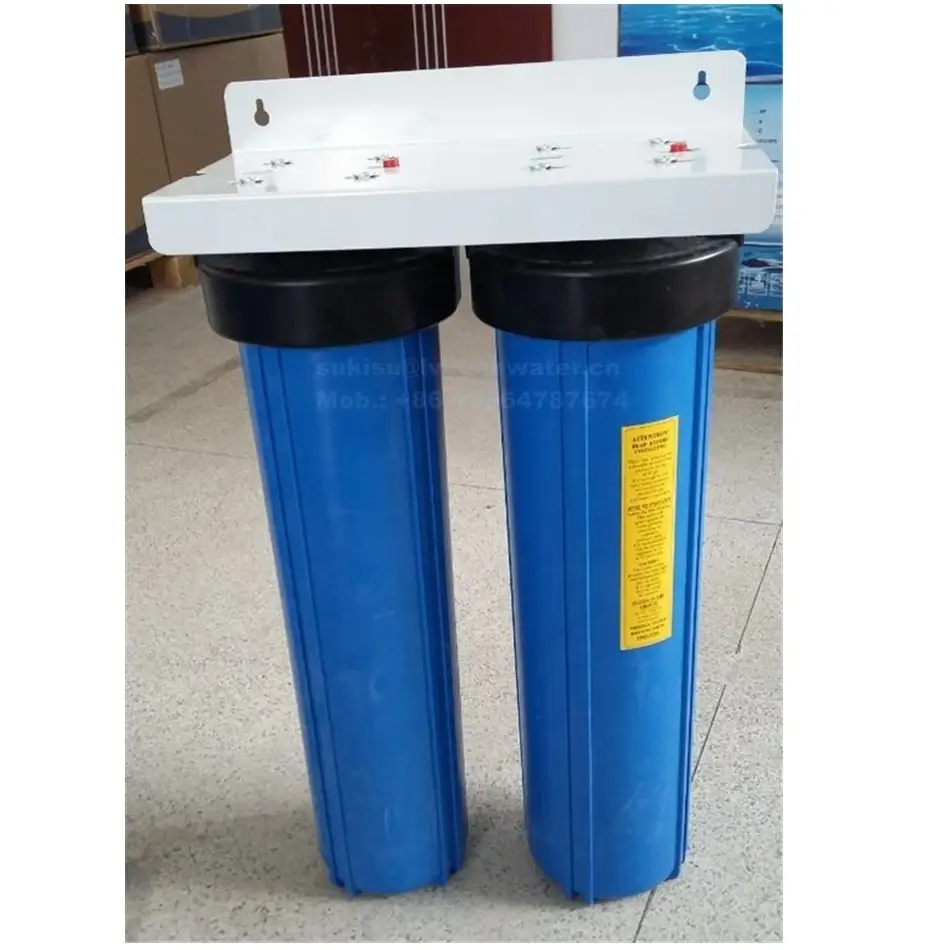 Residential 2 stage 20 inch PP/CTO/GAC big blue water filter housing 1