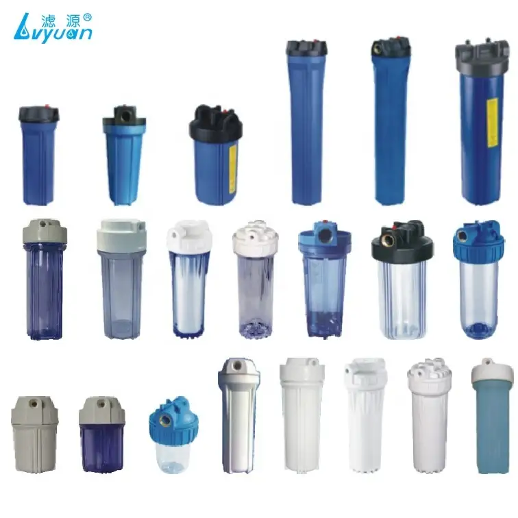 Carcasa de prefiltro de sedimento de agua clara/azul grande delgada/de 10 20 pulgadas 1