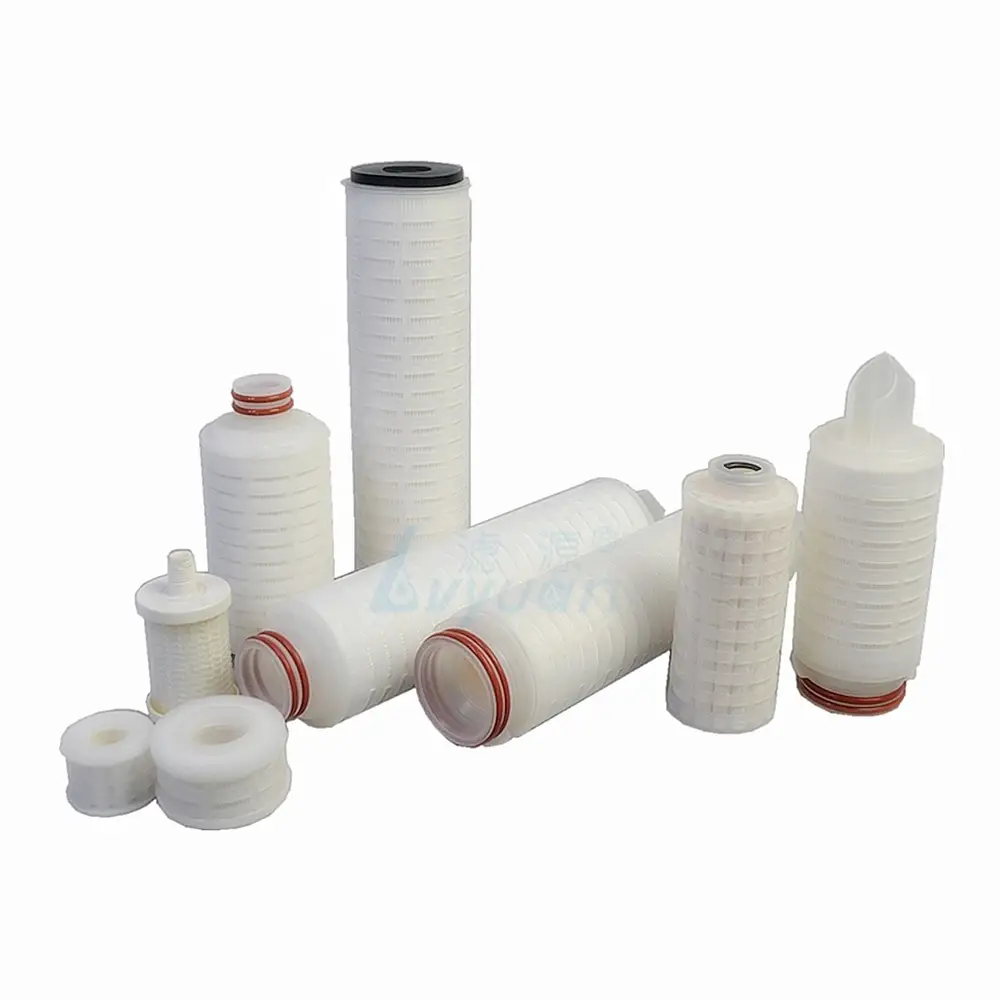 Filtro de cartucho mini PP personalizado de fábrica de China Guangzhou, filtro plisado de 0,2 um para filtración de líquido de tinta de impresión 1