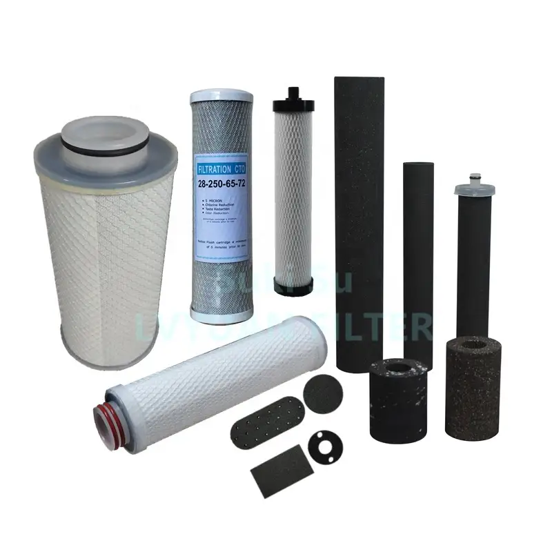 Fabrica 5 7 8 10 20 30'' inch PP sediment CTO cartucho de filtro de carbon activado for agua filtros de carbono water filter 1
