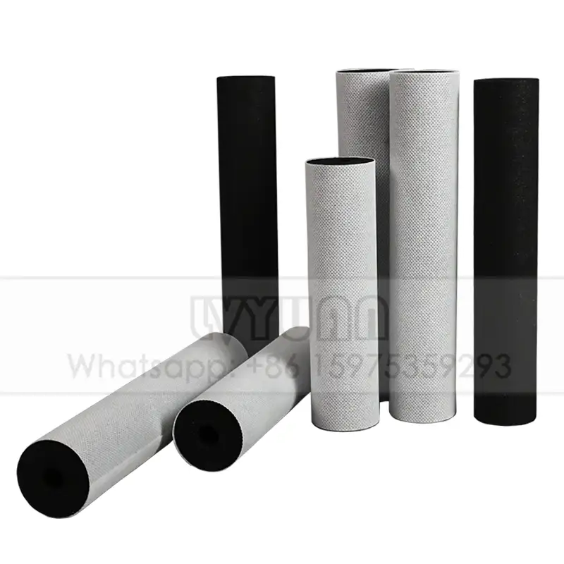 Aktivkohle-Kohleblockfilter aus hochdichtem Sinter-/Sinterkokosnussschalen-Aktivfilter mit Papiertuch 1