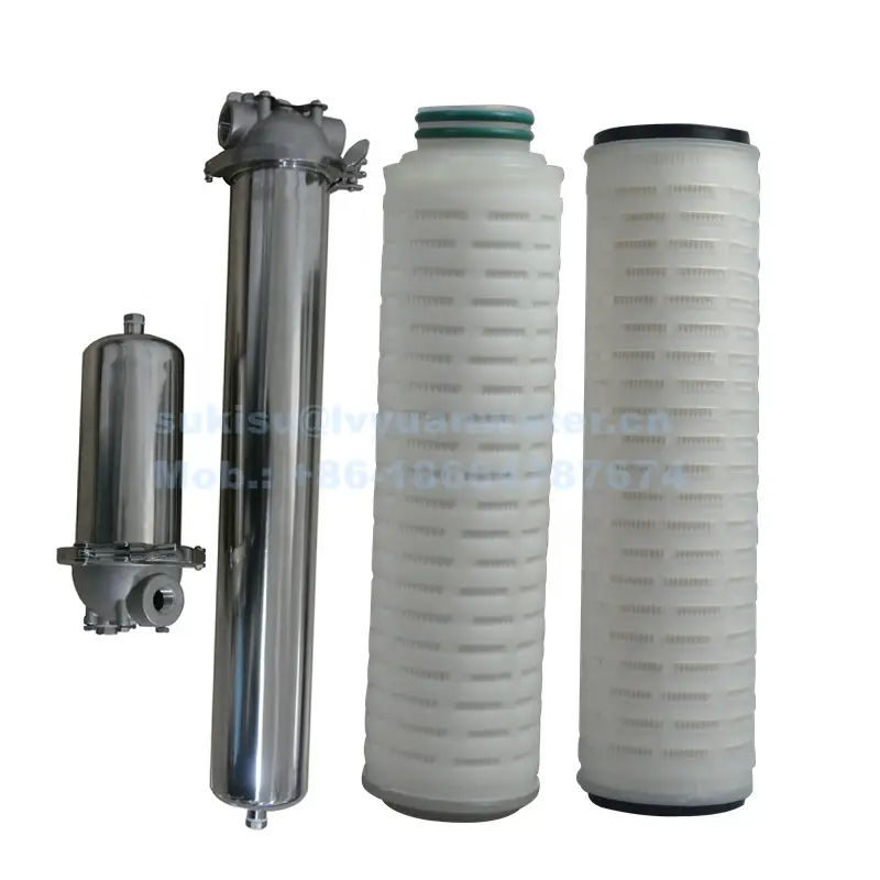 0.1 0.2 0.5 1 5 micron PP Pleated Water Filter Cartridge For cutting oil Filtration 1