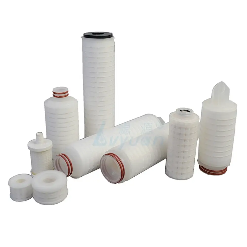0.1um - 100 um liquid/gas filter cartridge pp mini pleat filter 1