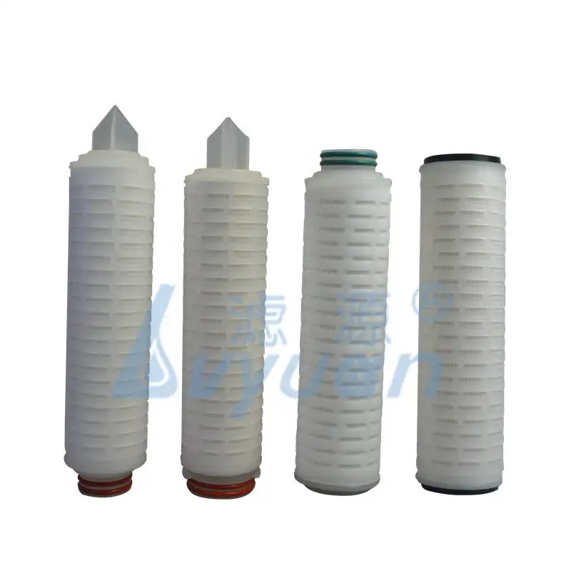 Industrial pre final liquid 10/20/30/40 inch PP-P Pleat polypropylene cartridge filter for chemical water treatment system 1