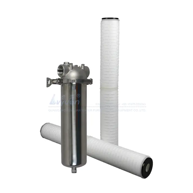 Microporous folded PP PTFE PES PVDF pleated 0.22 microns water cartridge filter for 10 inch single cartridge filter housing 1