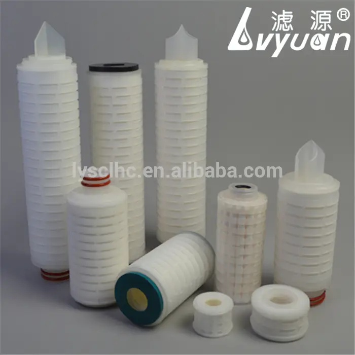 Filtro de membrana de microporo plisado de pp/ptfe/pes/pvdf/microfiltro de cartucho 1