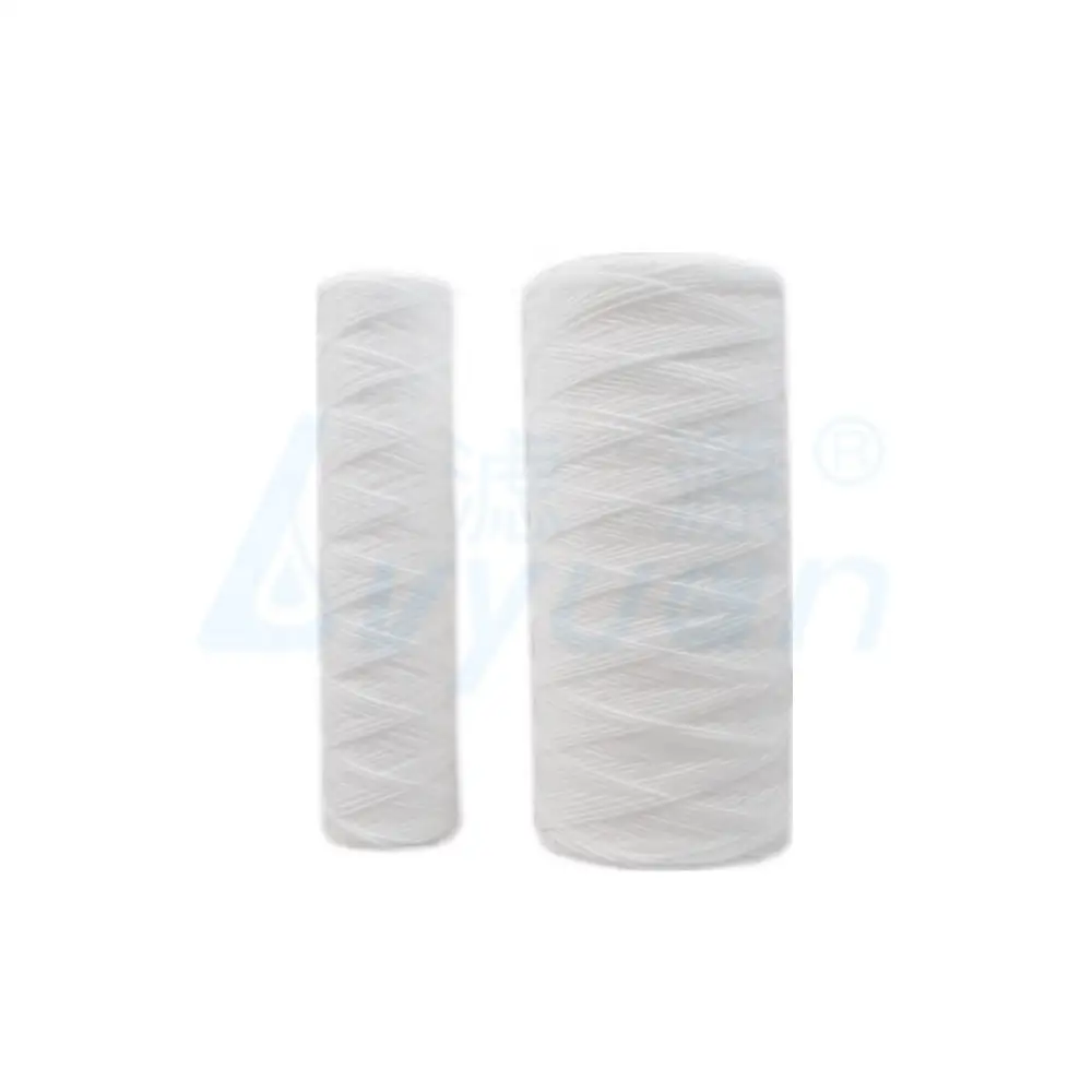 Cartucho de filtro enrollado con hilo de pp/cartucho de agua de polipropileno hilado, longitud personalizada 10 20 30 40 pulgadas para prefiltración 1