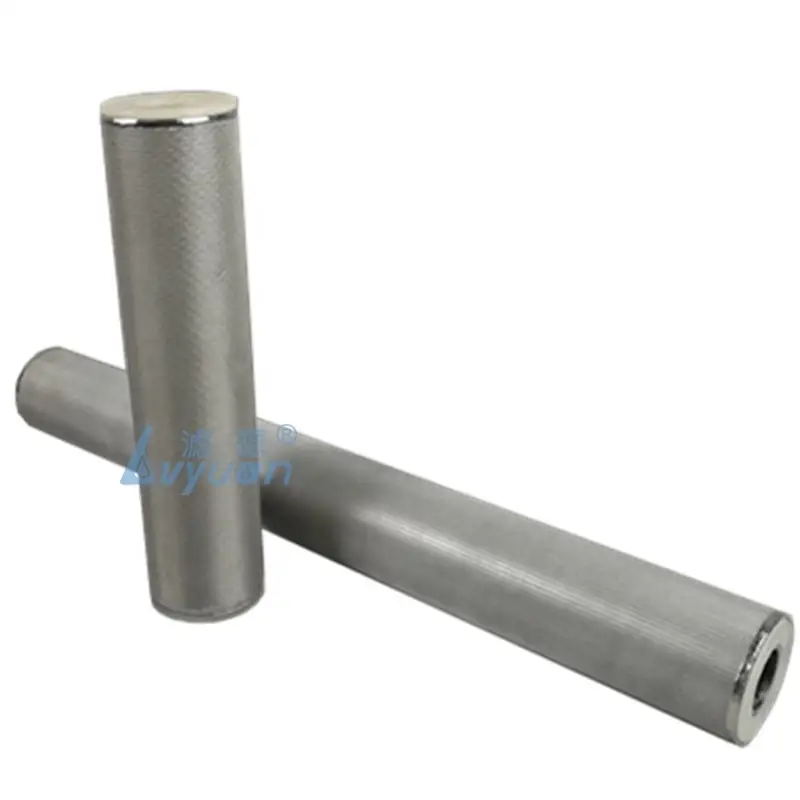 Reinigbare 5 10 20 30 Zoll 1 5 10 25 50 80 100 Mikrometer Sinternde zylindrische Filterpatrone aus SUS 304 316L-Edelstahlgewebe 1